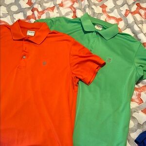 Izod Bold Orange and Green Polo Shirts
